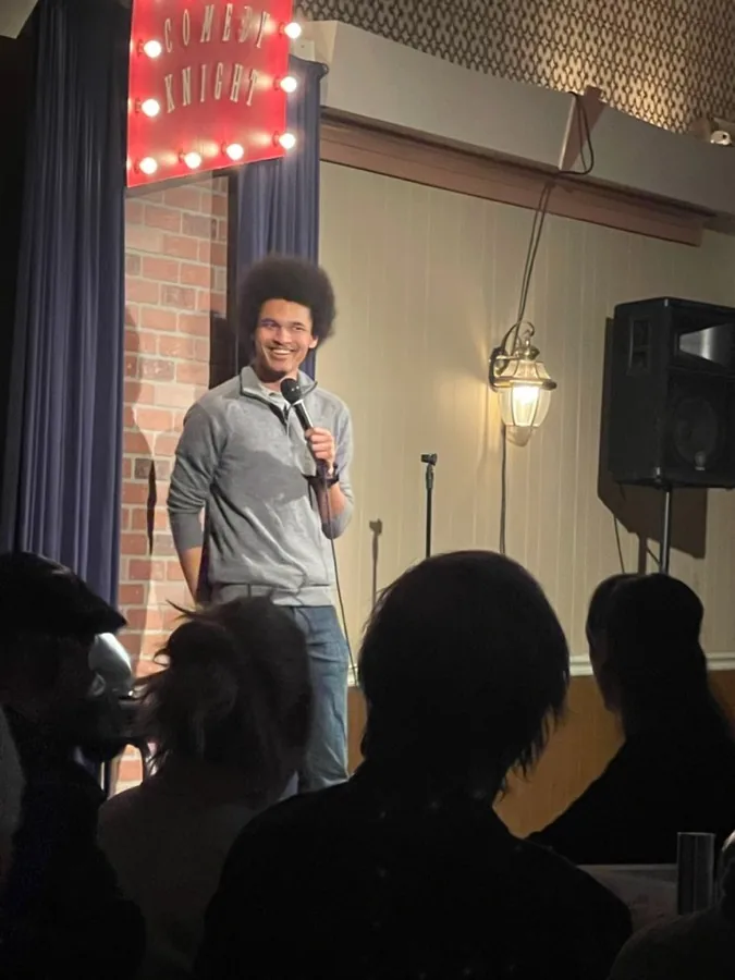 David Burrows performing at Comedy Knight